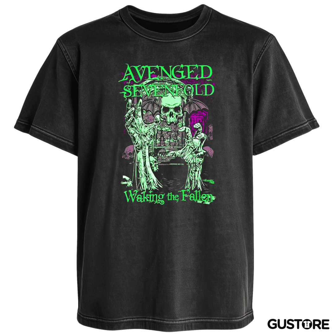 Polera desgastada a7x waking the fallen