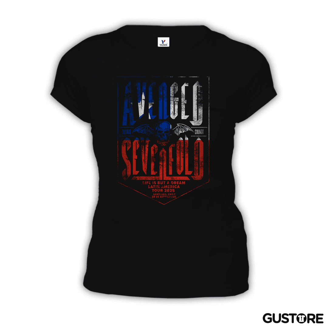 Polera de Mujer A7X tour chile 2025
