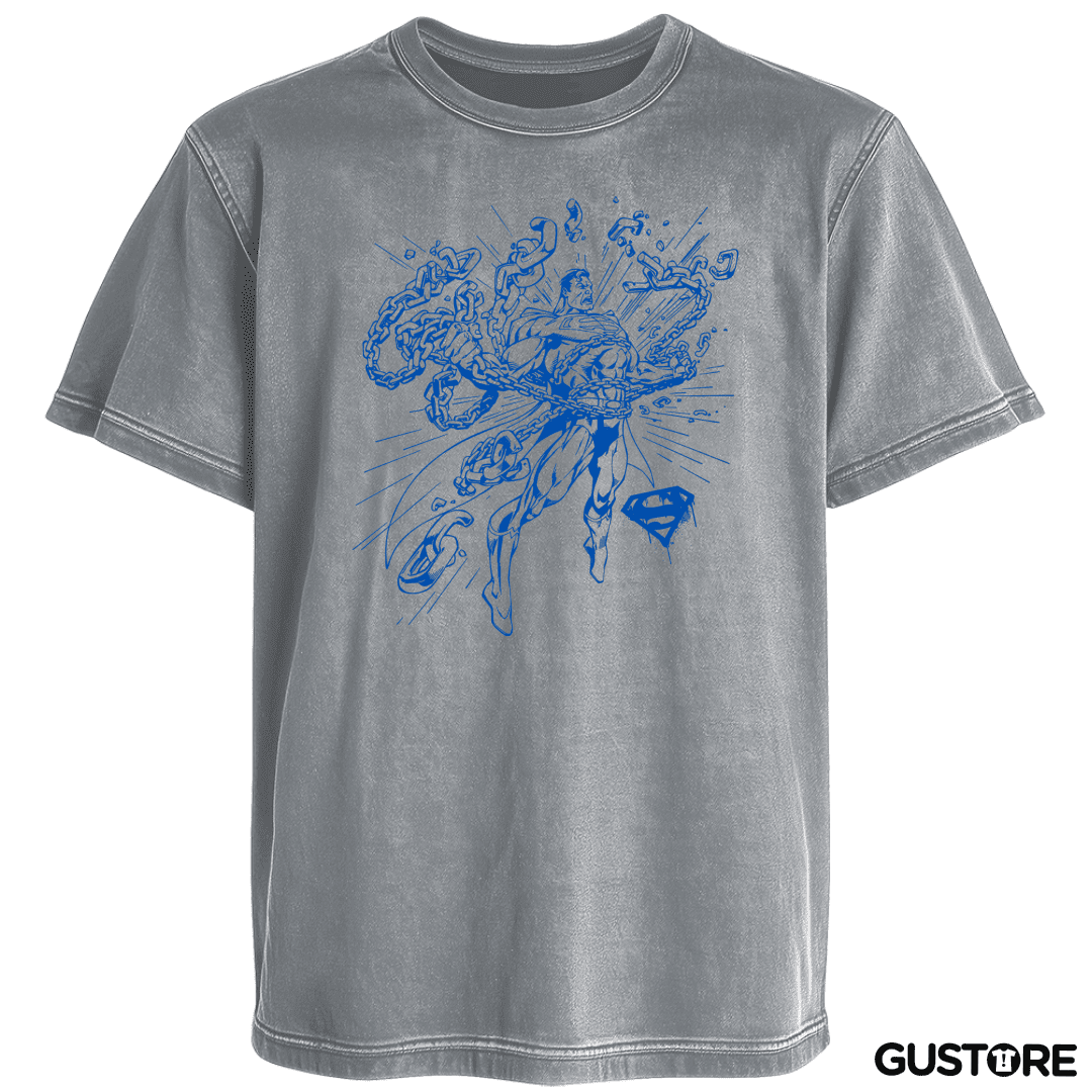 Polera desgastada Superman Rompiendo Cadenas