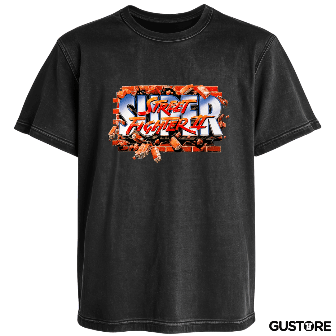Polera desgastada Super street fighter II snes