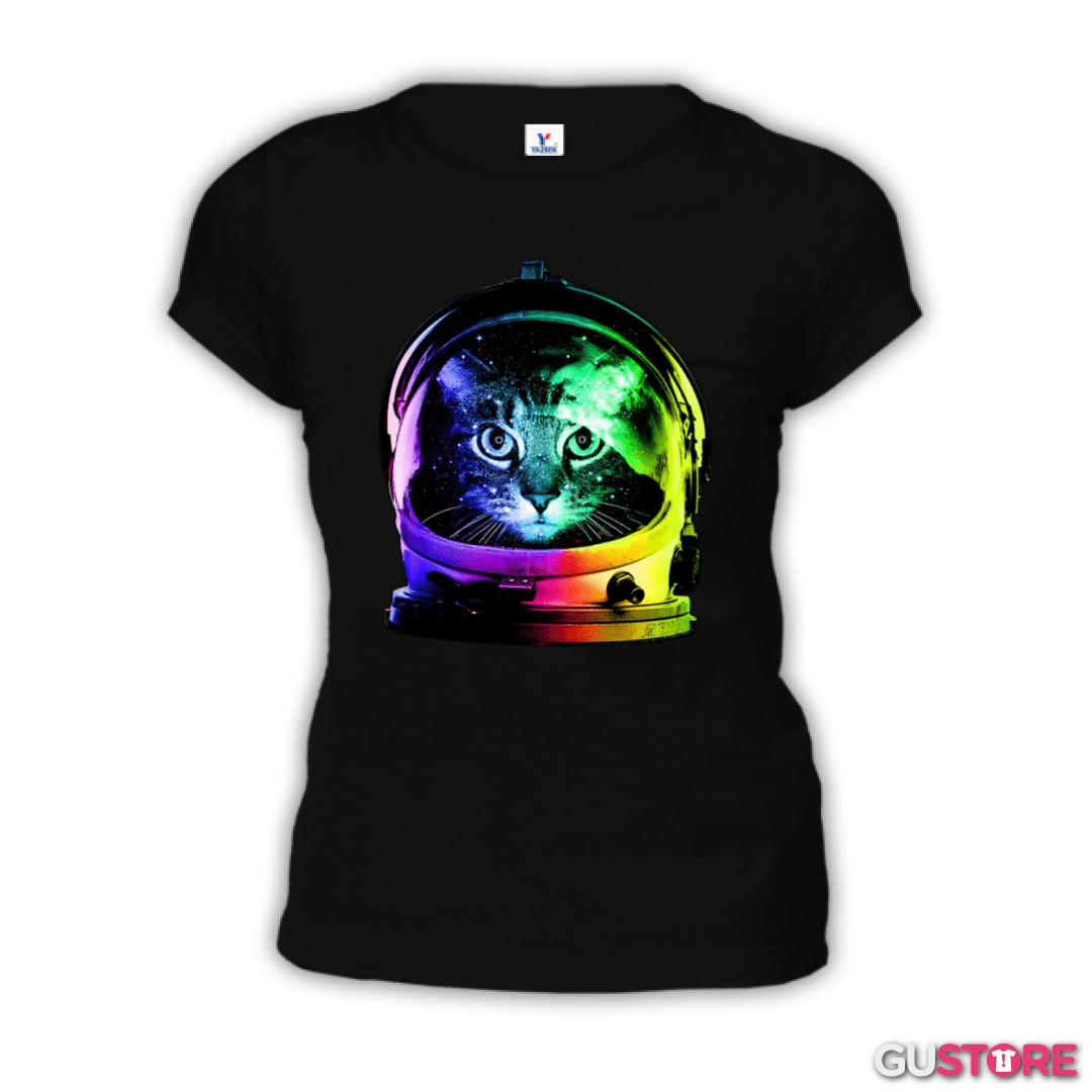 Polera de Mujer Gatito espacio