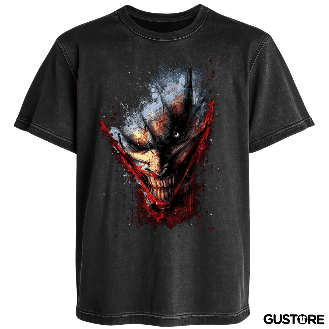 Polera desgastada Payaso full color