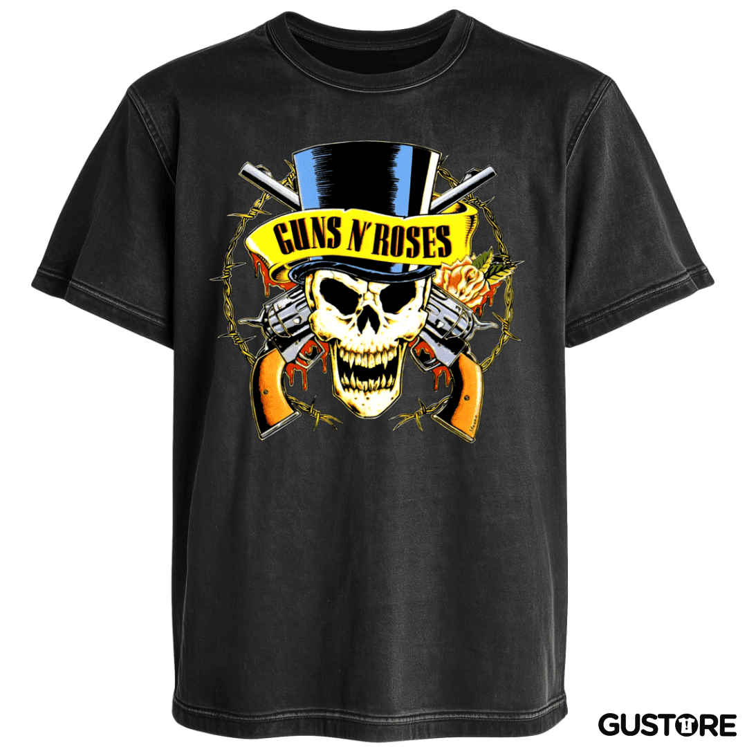 Polera desgastada Guns full color 2