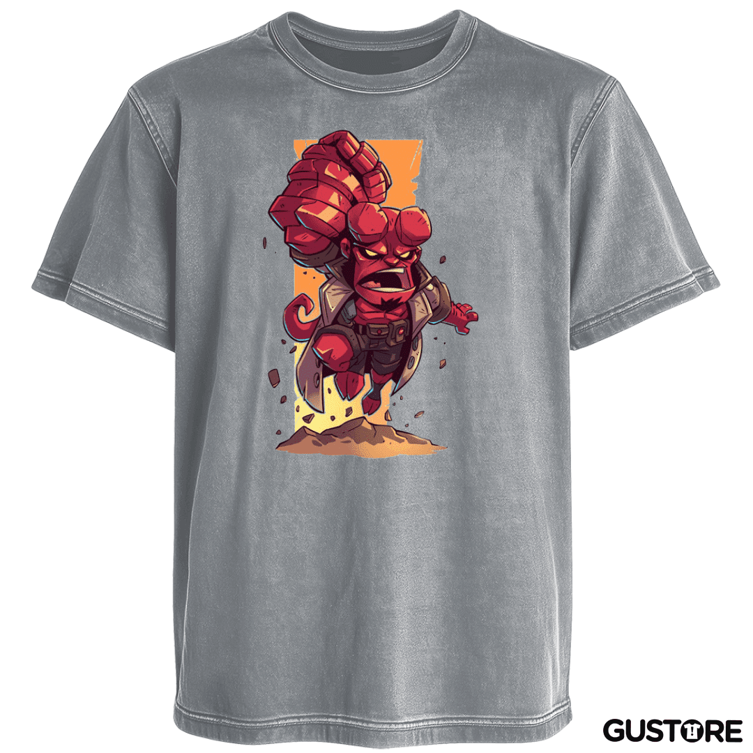 Polera desgastada Chibi Hell boy