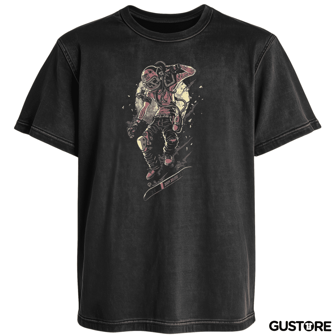 Polera desgastada Skeleton skater