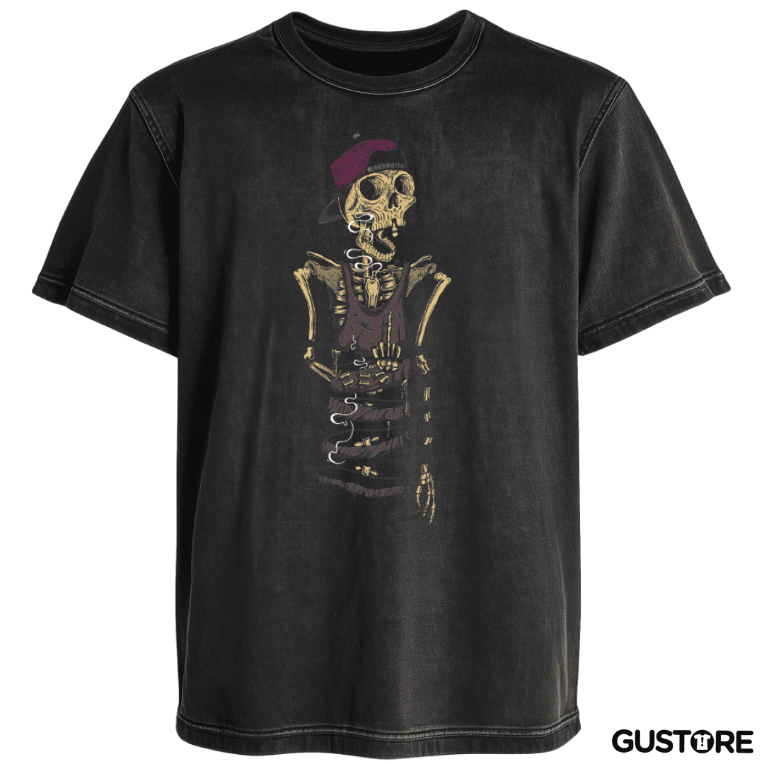 Polera desgastada Skeleton style