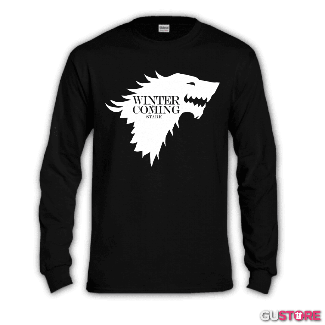 Polera manga larga Winter Is Coming Stark