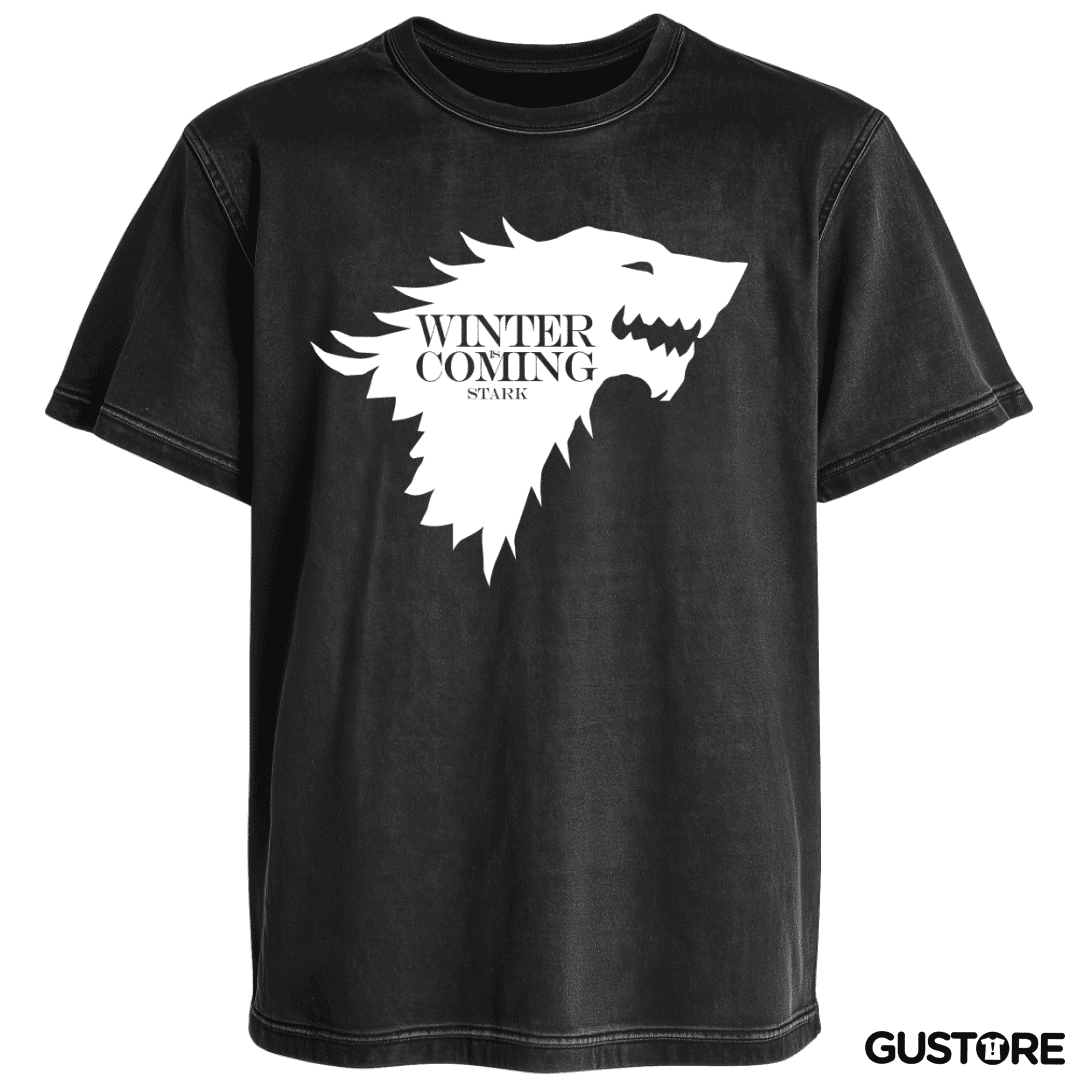 Polera desgastada Winter Is Coming Stark