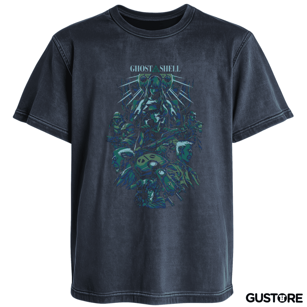 Polera desgastada Ghost in the Shell