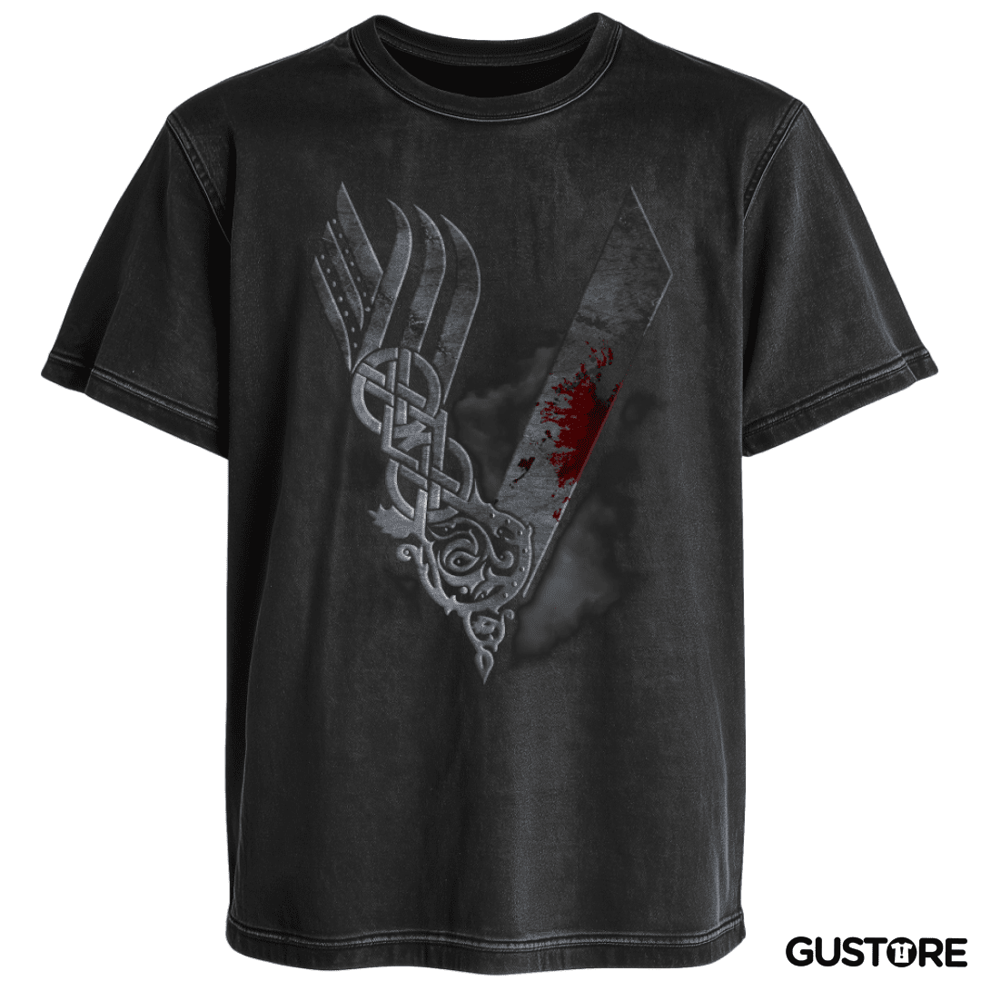 Polera desgastada Vikings