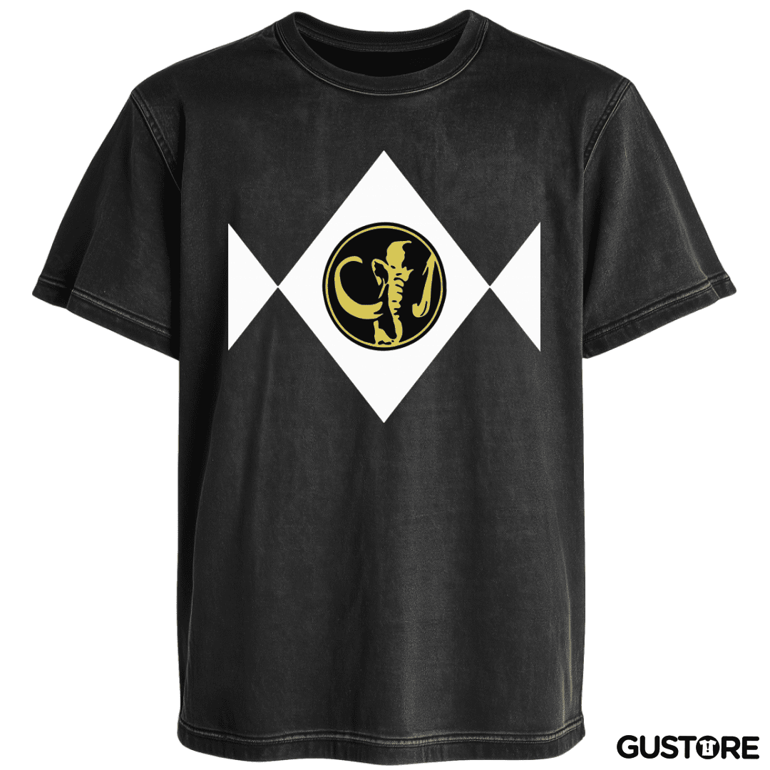 Polera desgastada Black Ranger pecho