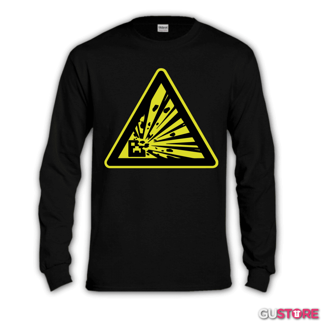 Polera manga larga Minecraft - Creeper explosive
