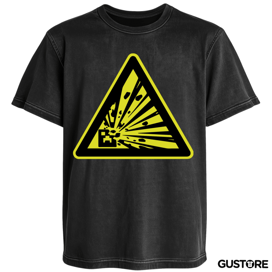 Polera desgastada Minecraft - Creeper explosive