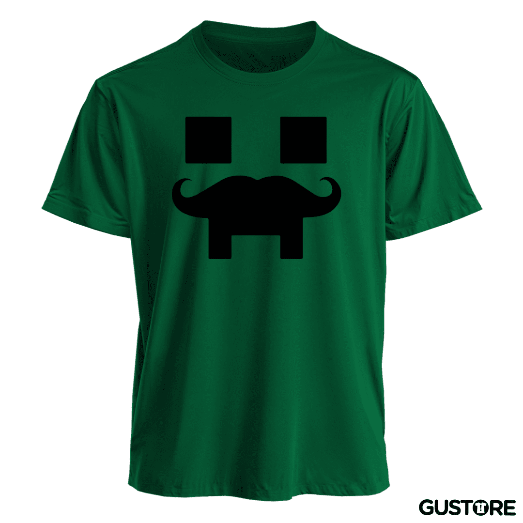 Polera Minecraft - Creeper Mustacho