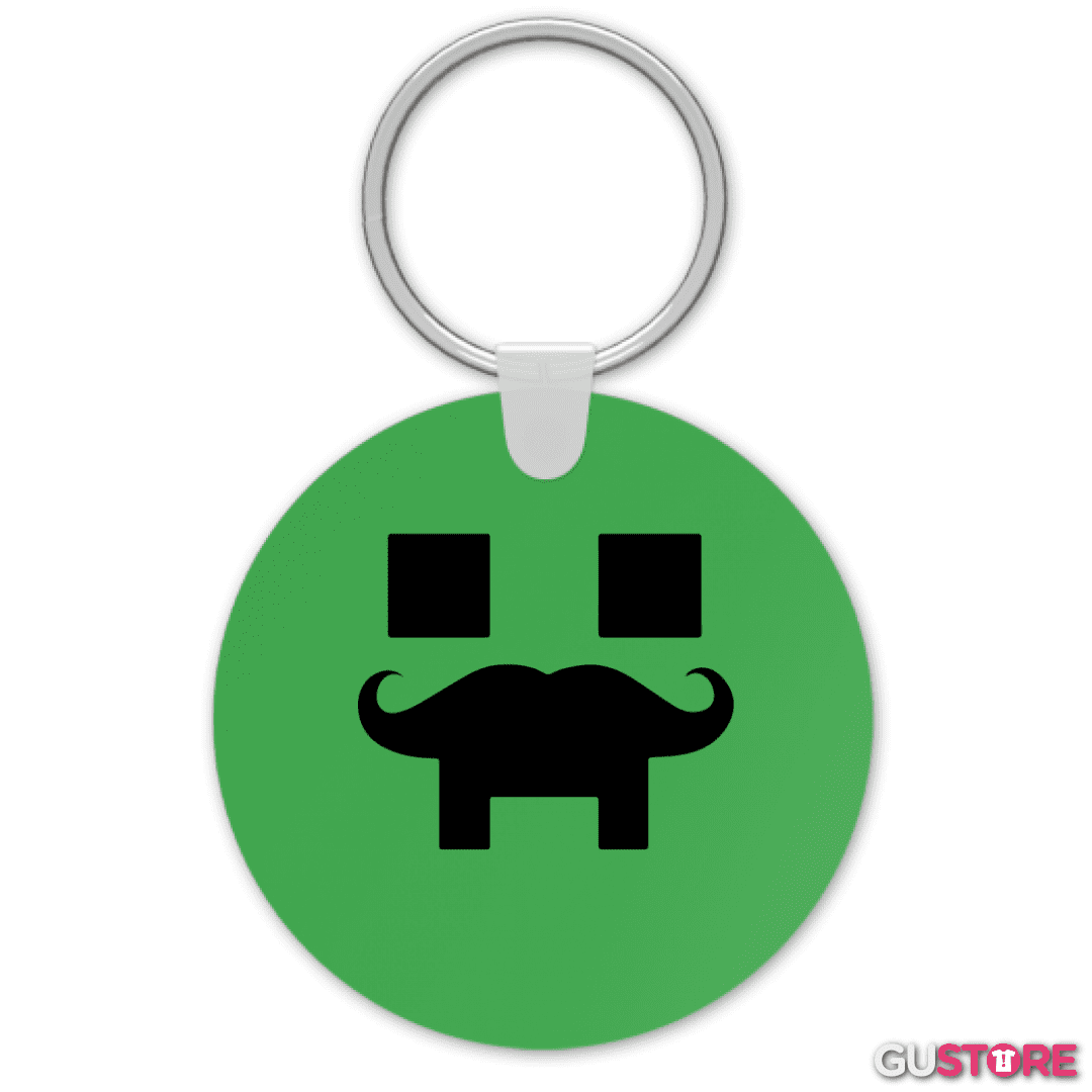 Llavero Minecraft - Creeper Mustacho