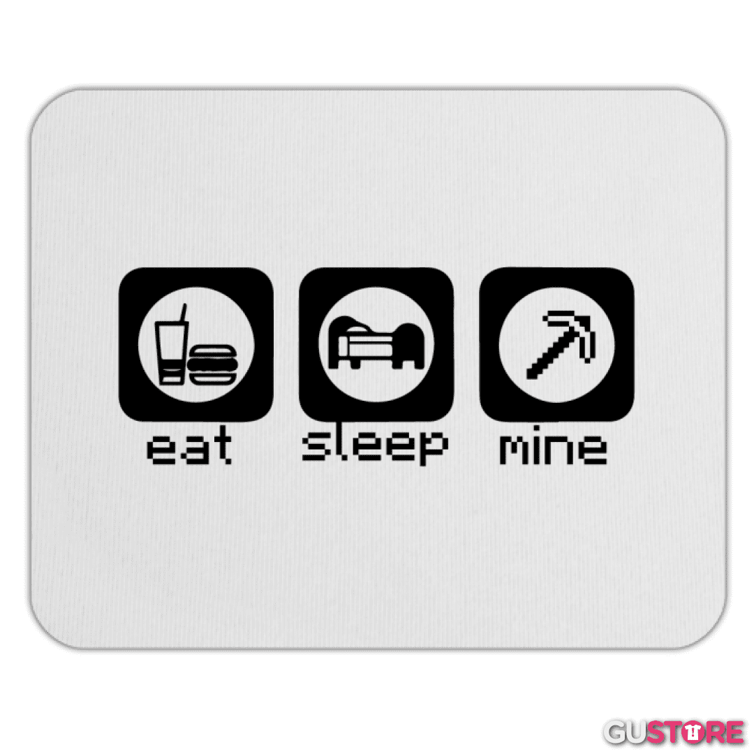 Mousepad Minecraft - Eat, sleep, mine