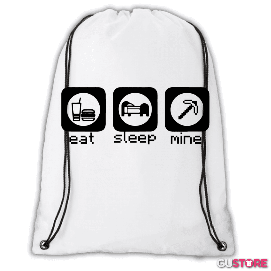 Mochila Minecraft - Eat, sleep, mine