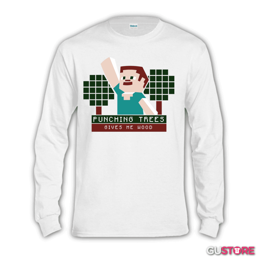 Polera manga larga Minecraft - Punching Tress