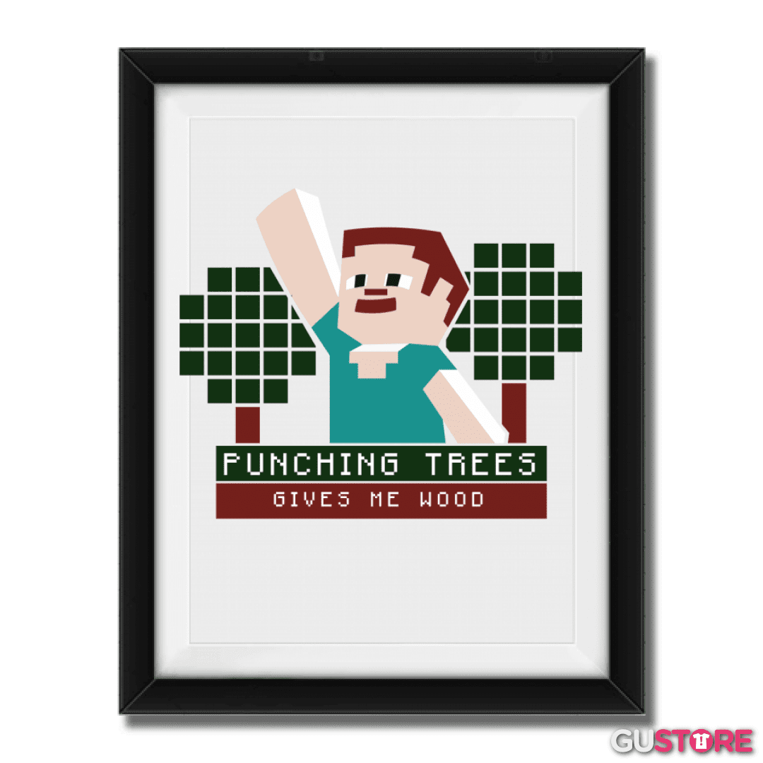 Cuadro decorativo Minecraft - Punching Tress
