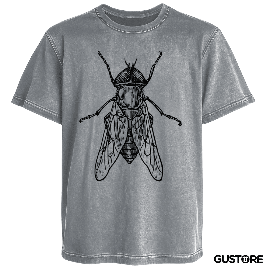Polera desgastada mosca