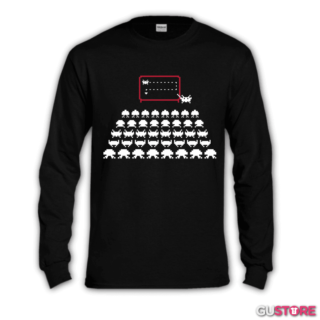 Polera manga larga Space Invaders