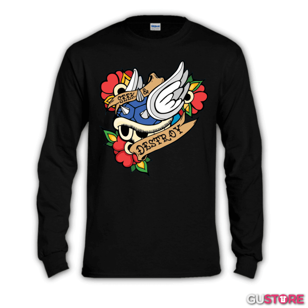 Polera manga larga Seek and destroy