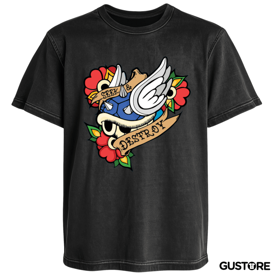 Polera desgastada Seek and destroy