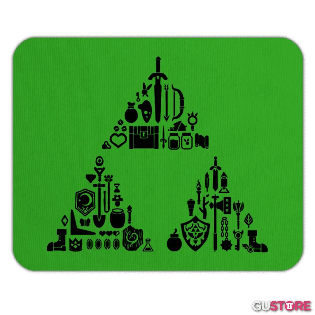 Mousepad The Legend Of Zelda - Items Triforce