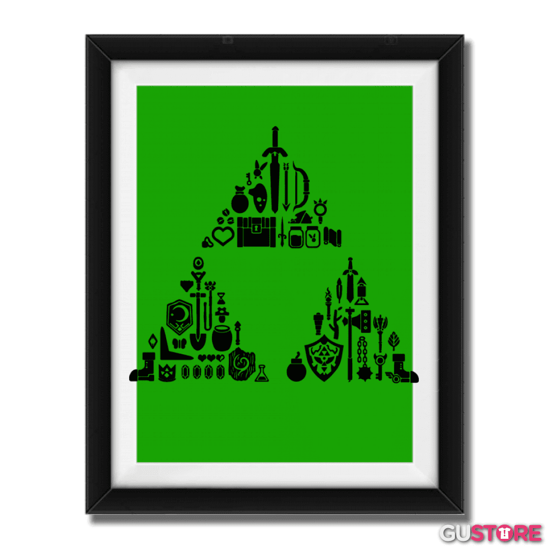 Cuadro decorativo The Legend Of Zelda - Items Triforce