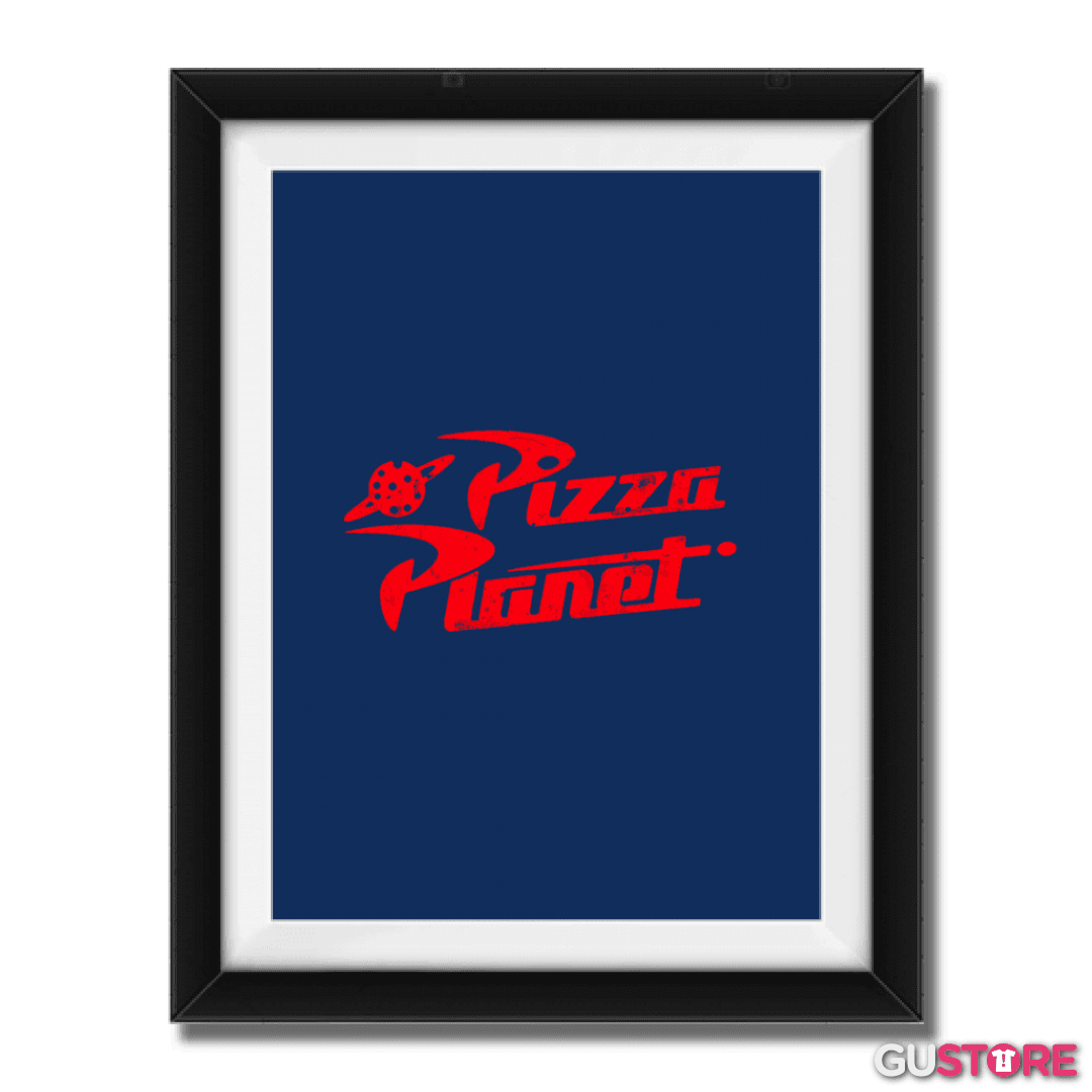 Cuadro decorativo pizza planet