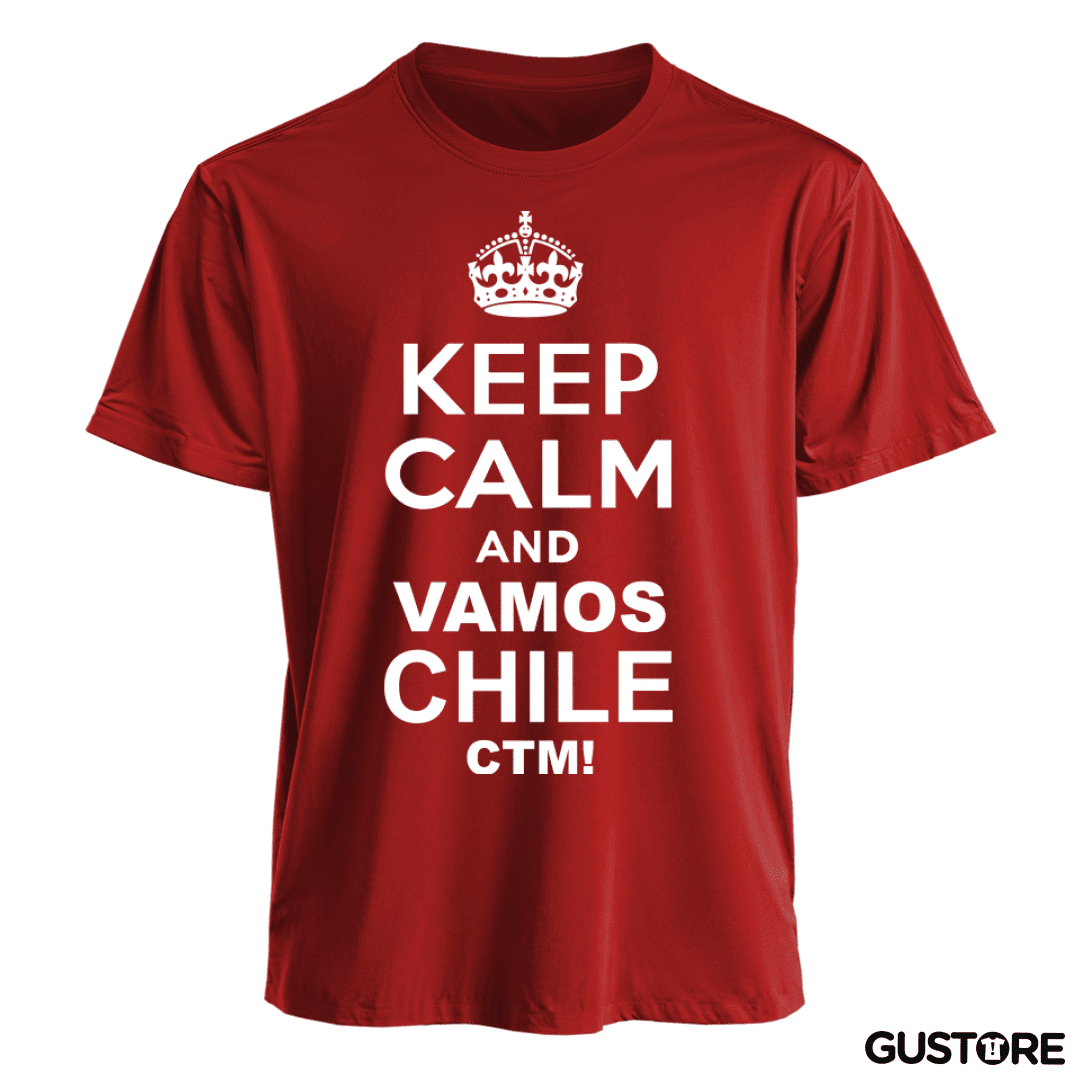 Polera Keep calm and vamos chile ctm