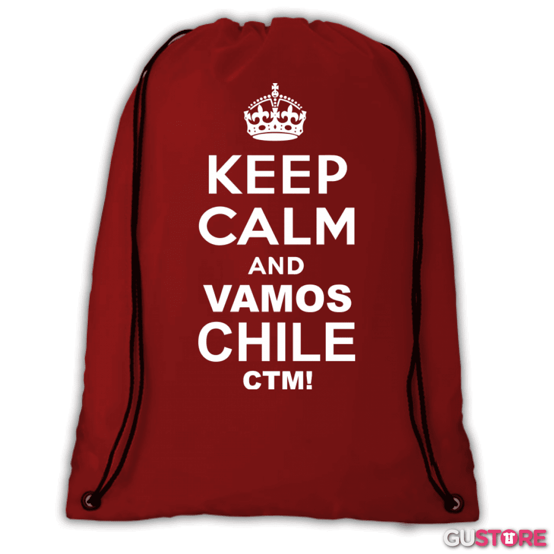 Mochila Keep calm and vamos chile ctm