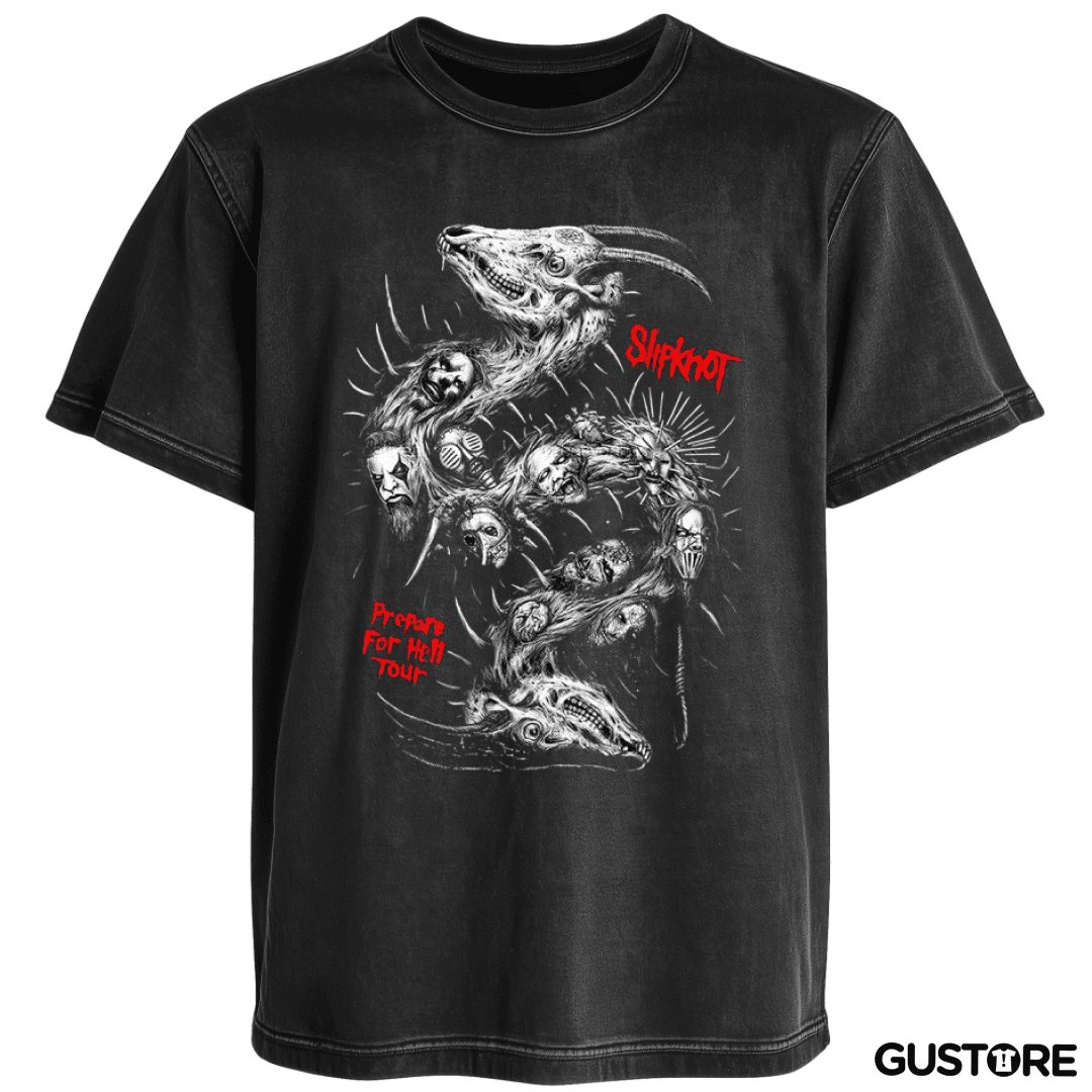 Polera desgastada Slipknot full color 2