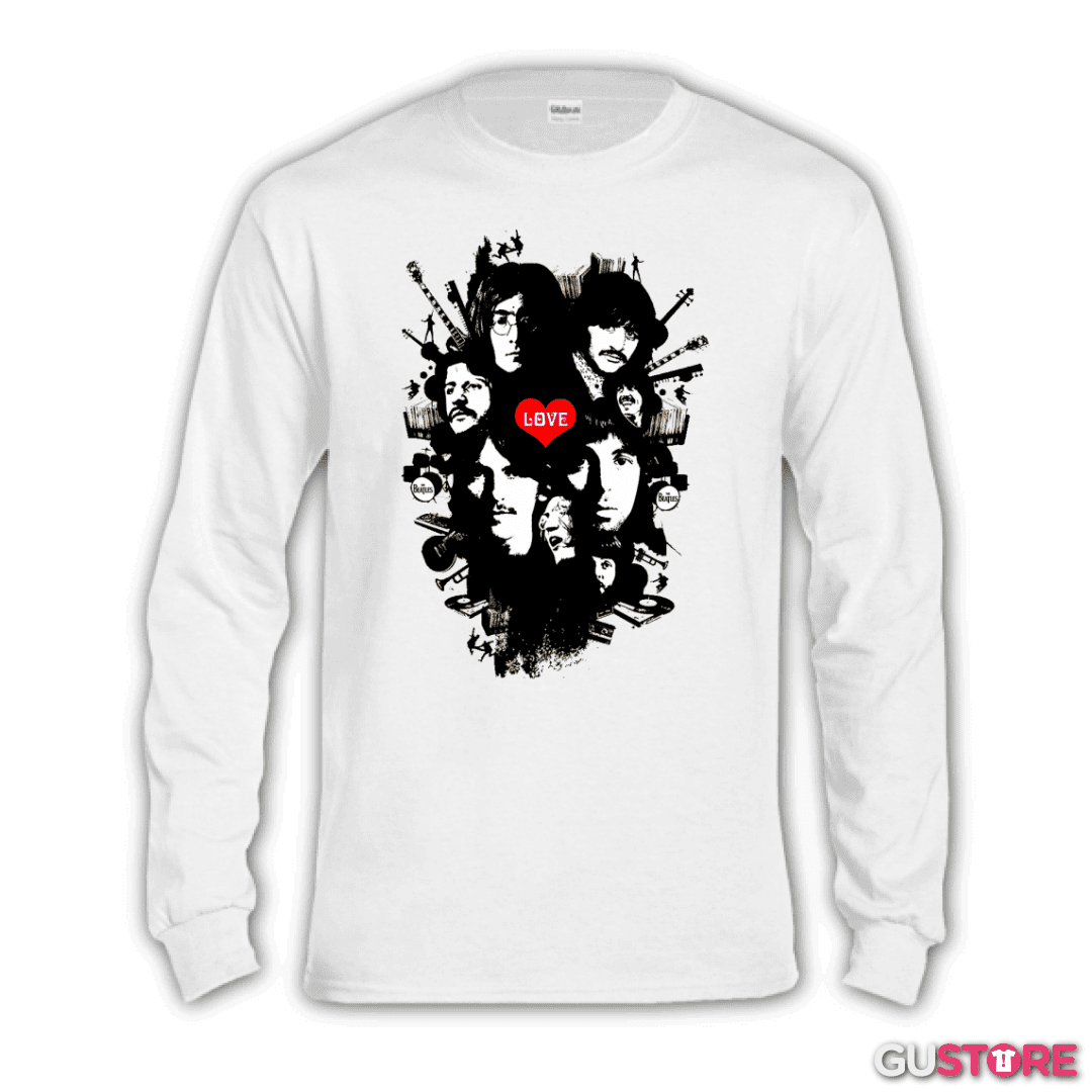 Polera manga larga The Beatles full color 2