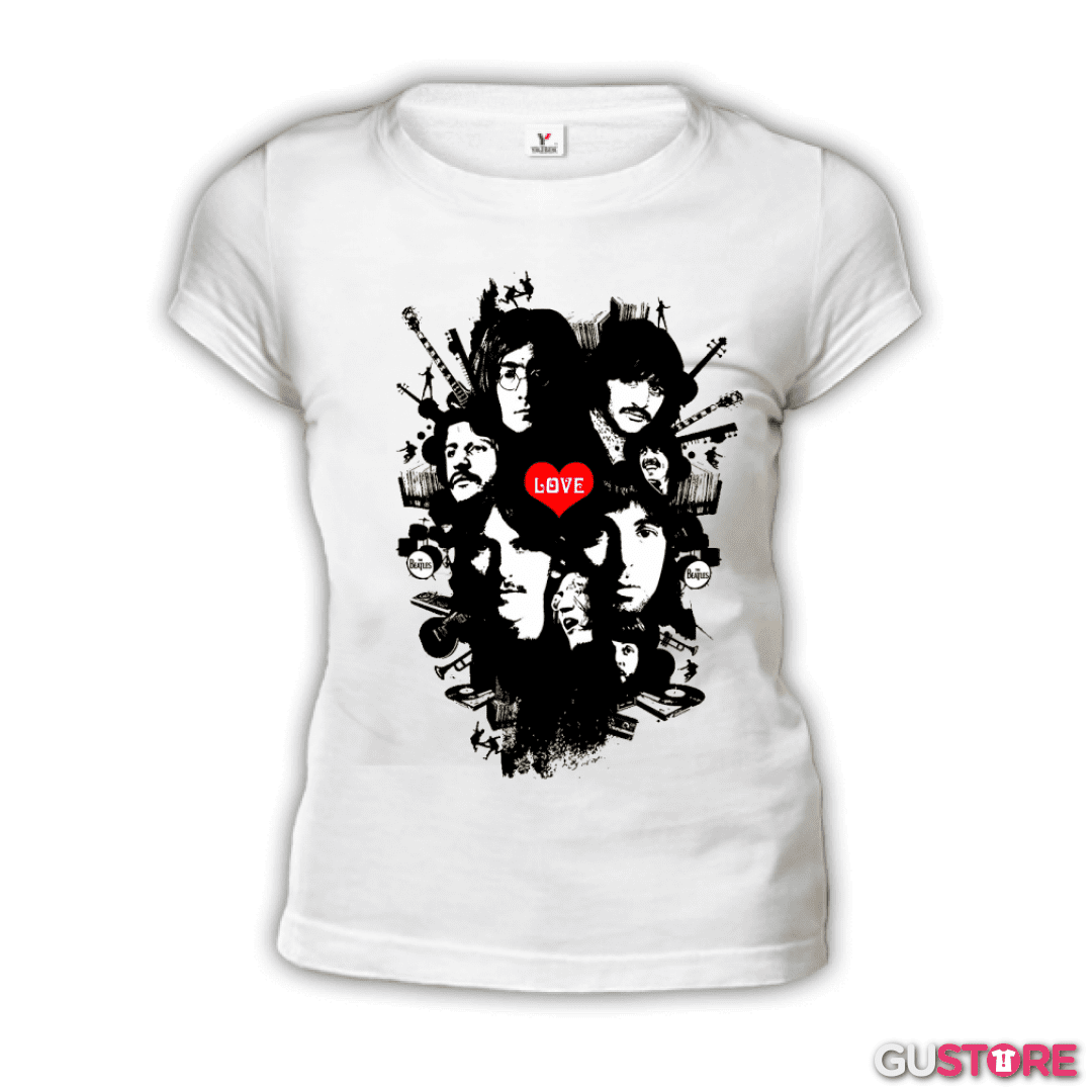 Polera de Mujer The Beatles full color 2