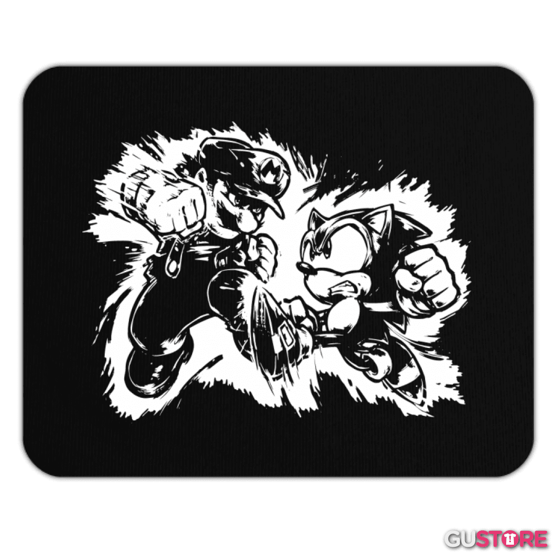 Mousepad Tio del bigote Vs Herizo Sonico
