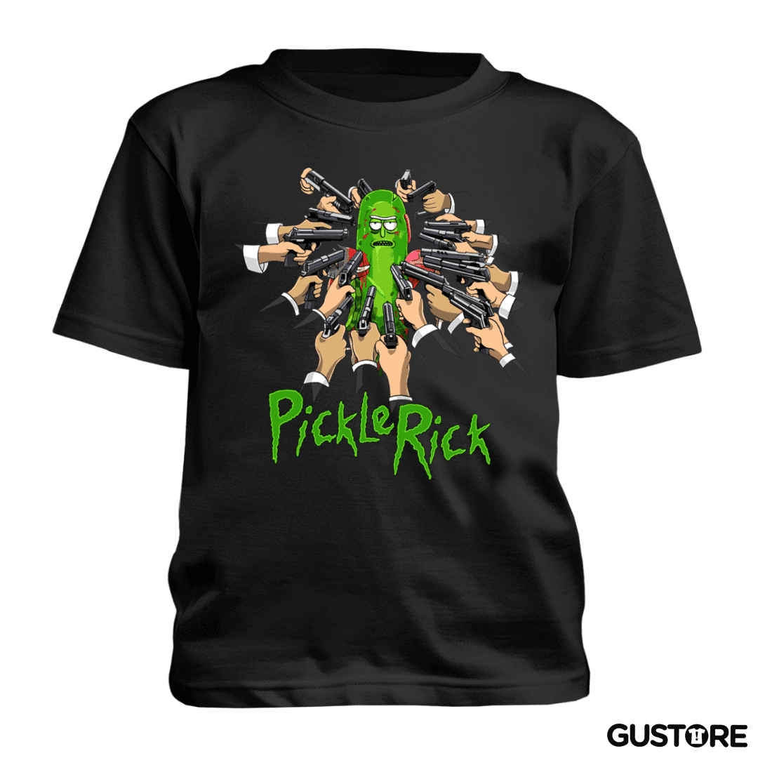 Polera de niño Pickle rick armas