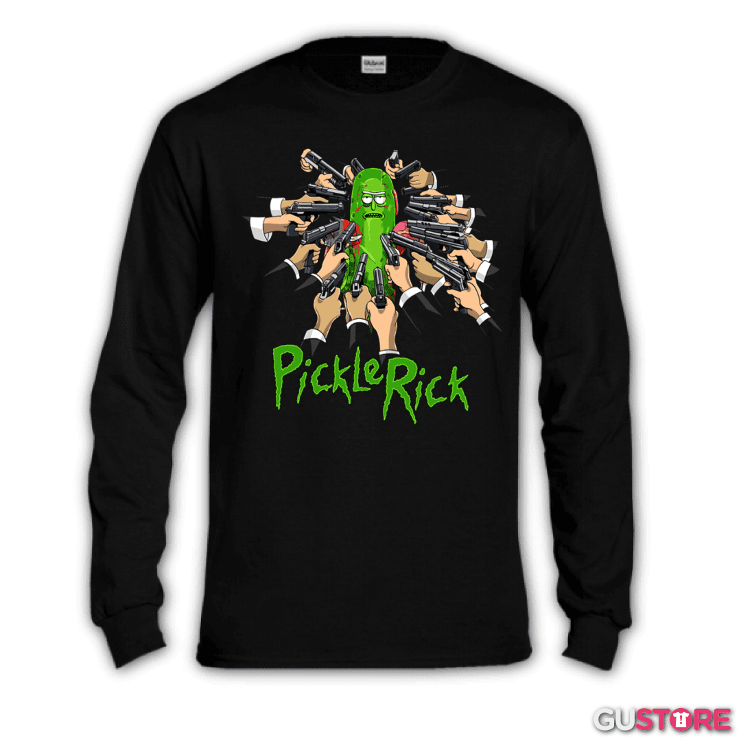 Polera manga larga Pickle rick armas