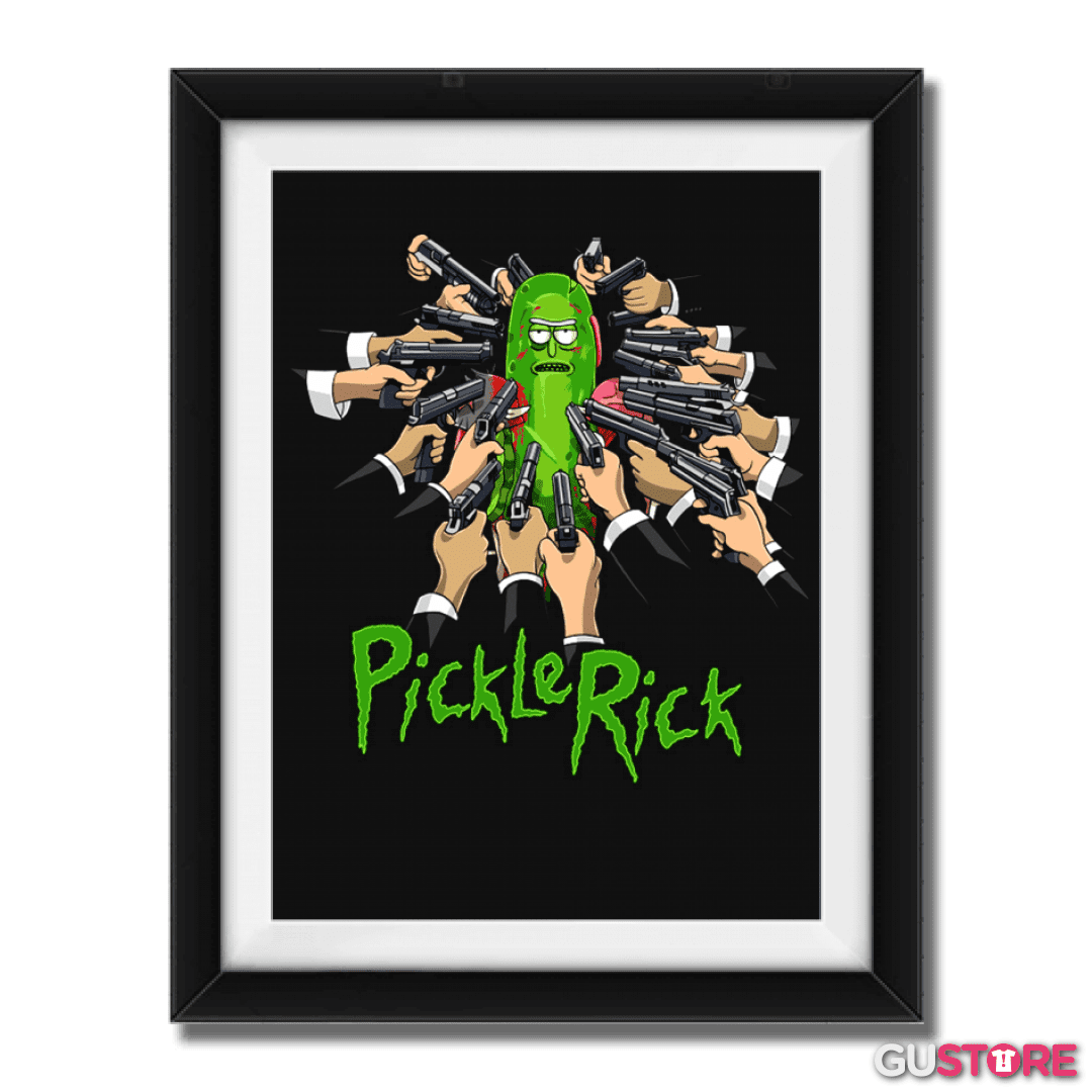Cuadro decorativo Pickle rick armas