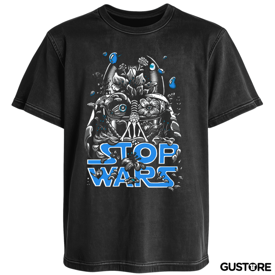 Polera desgastada Stop Wars 2