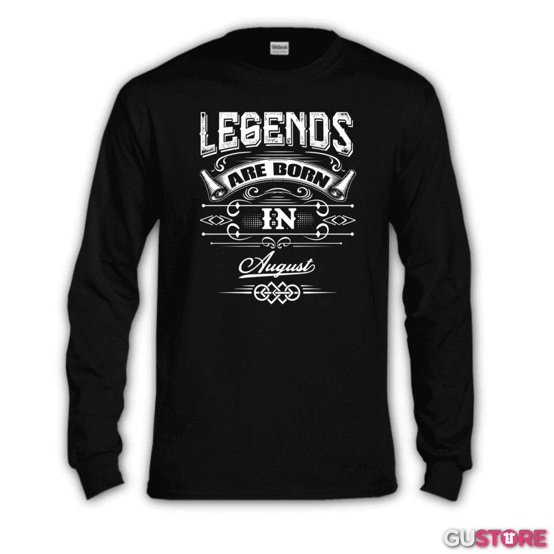 Polera manga larga Legends are born in august