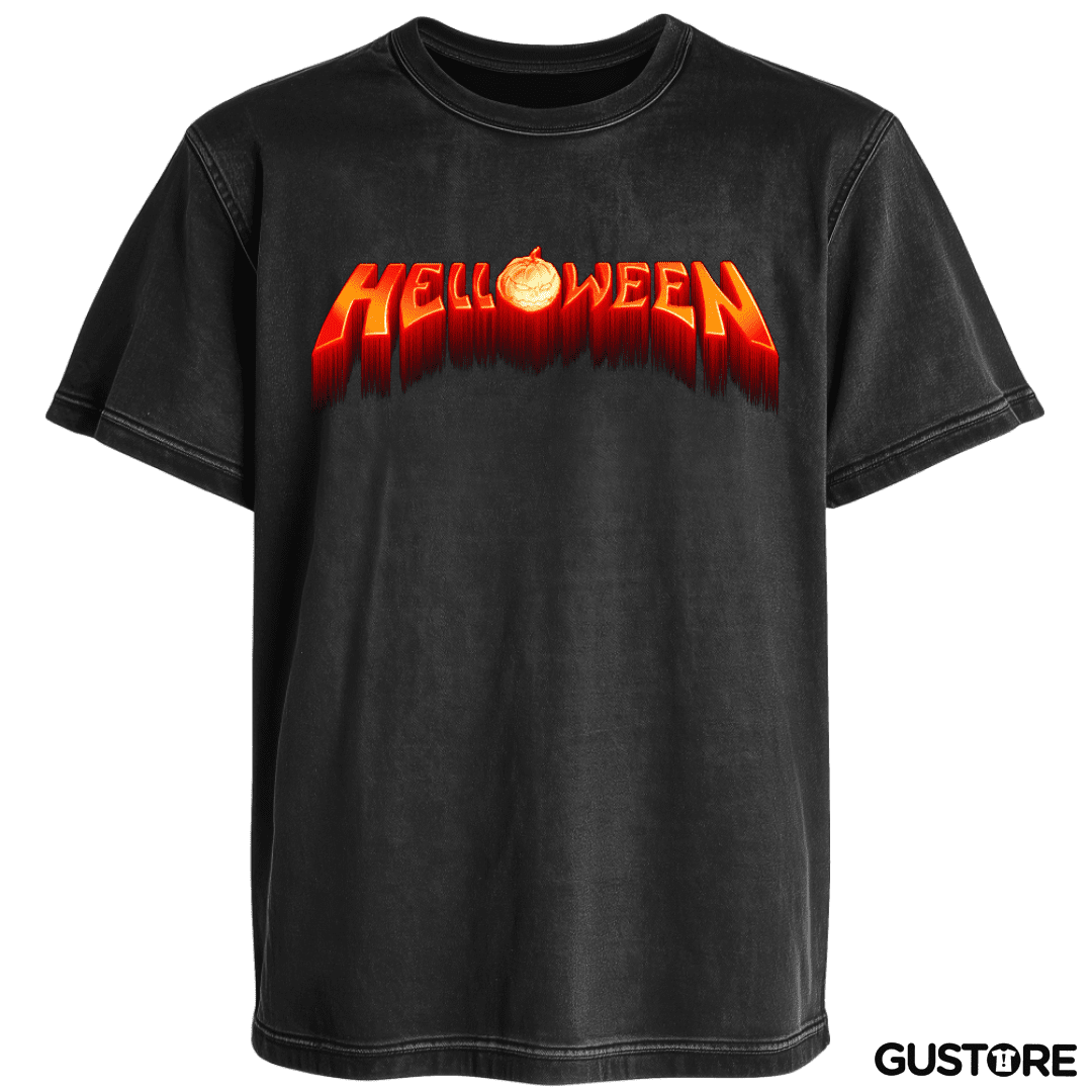 Polera desgastada Helloween