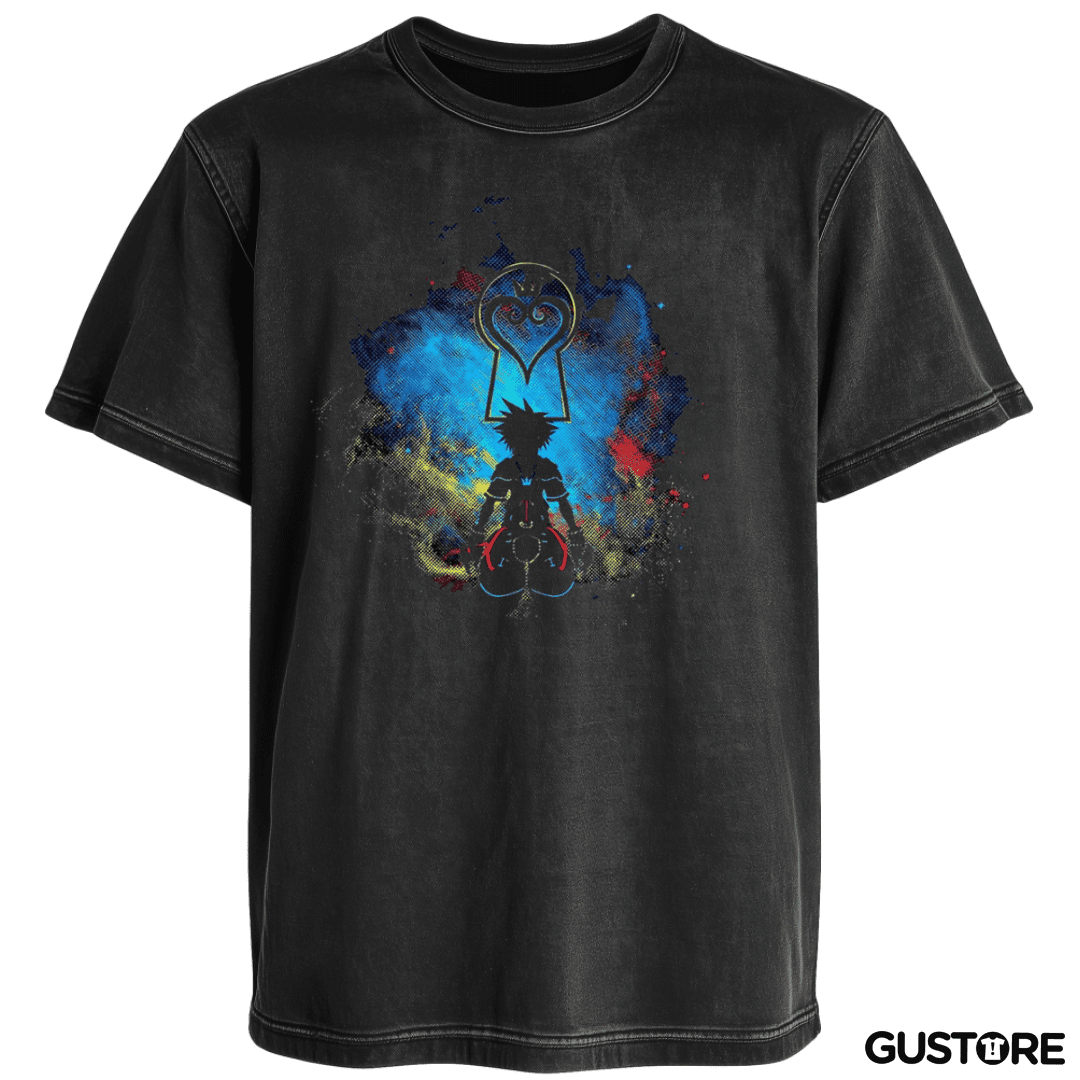 Polera desgastada Kingdom hearts full color