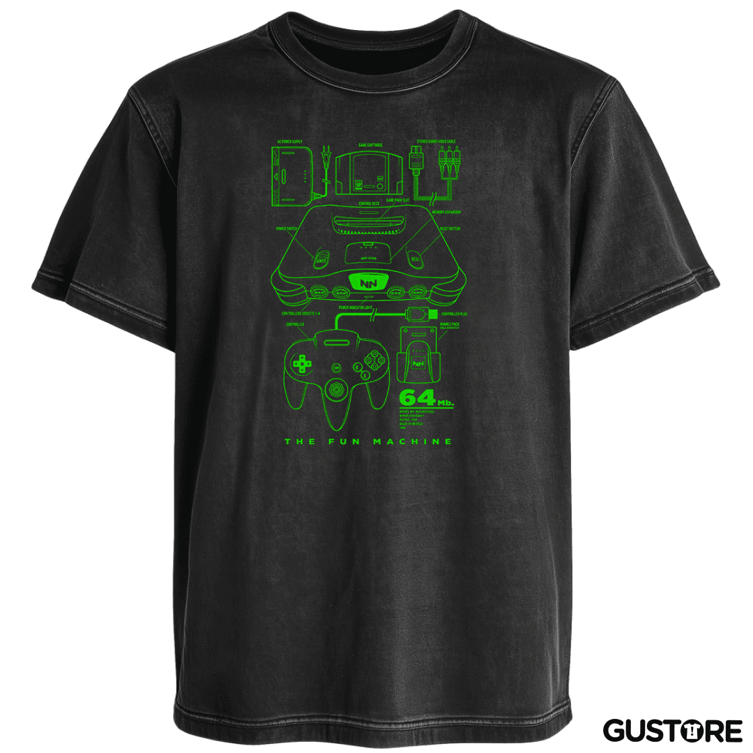 Polera desgastada The fun machine