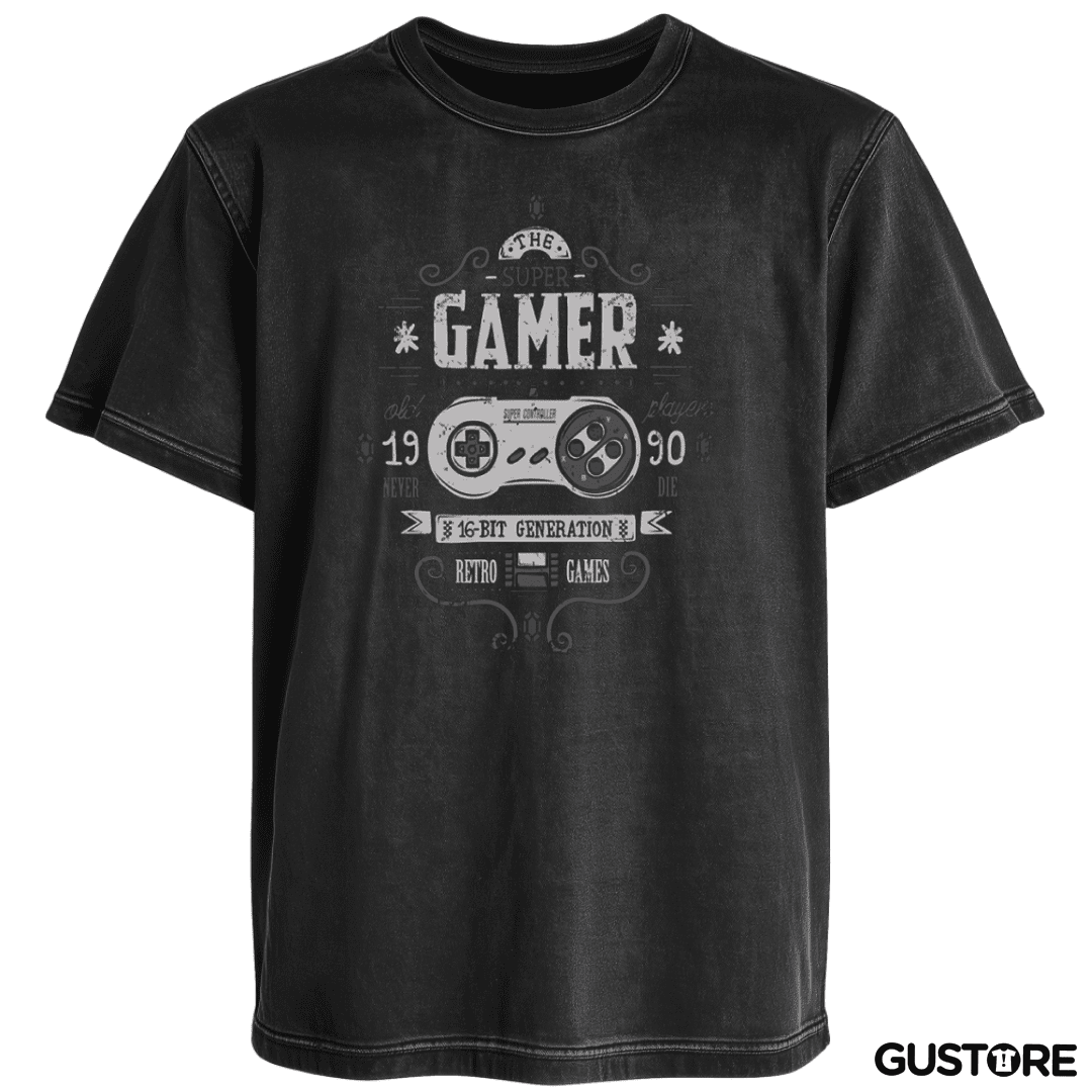 Polera desgastada The super gamer