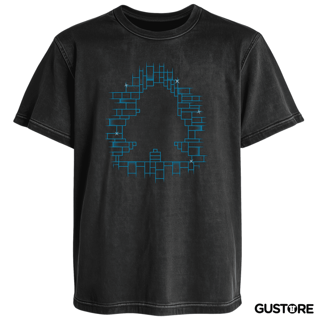 Polera desgastada Megaman full color