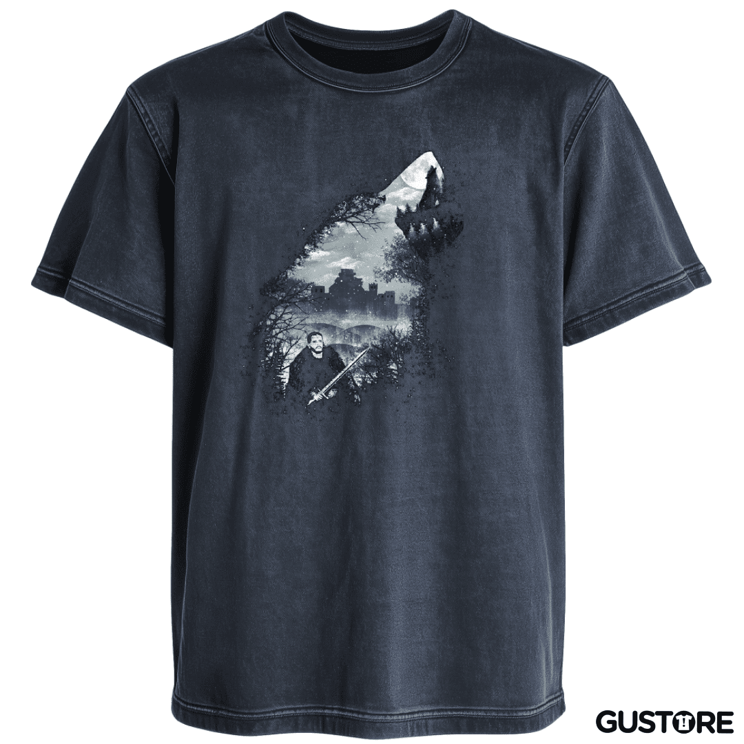 Polera desgastada stark lobo