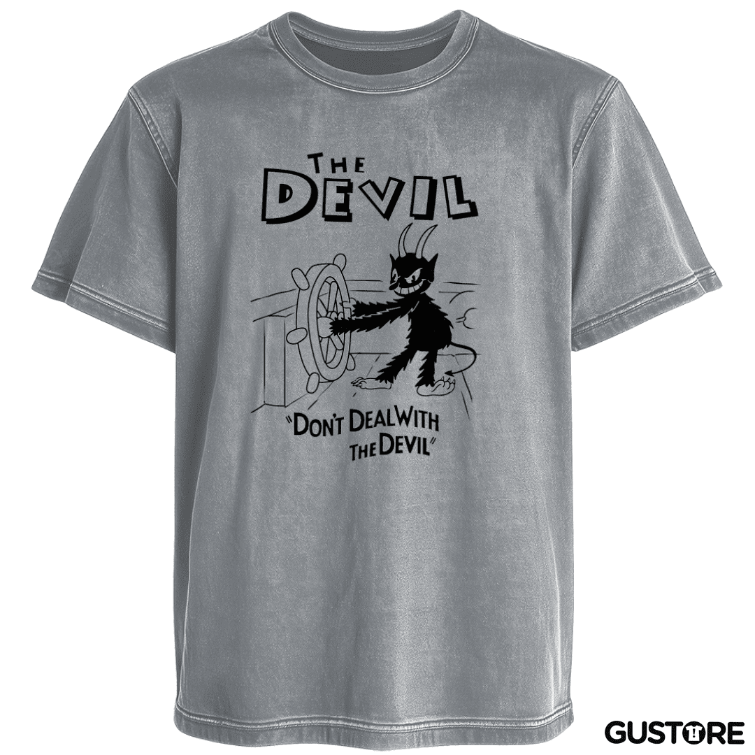 Polera desgastada devil cup head