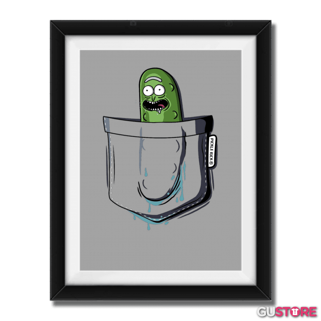 Cuadro decorativo Pickle rick de bolsillo