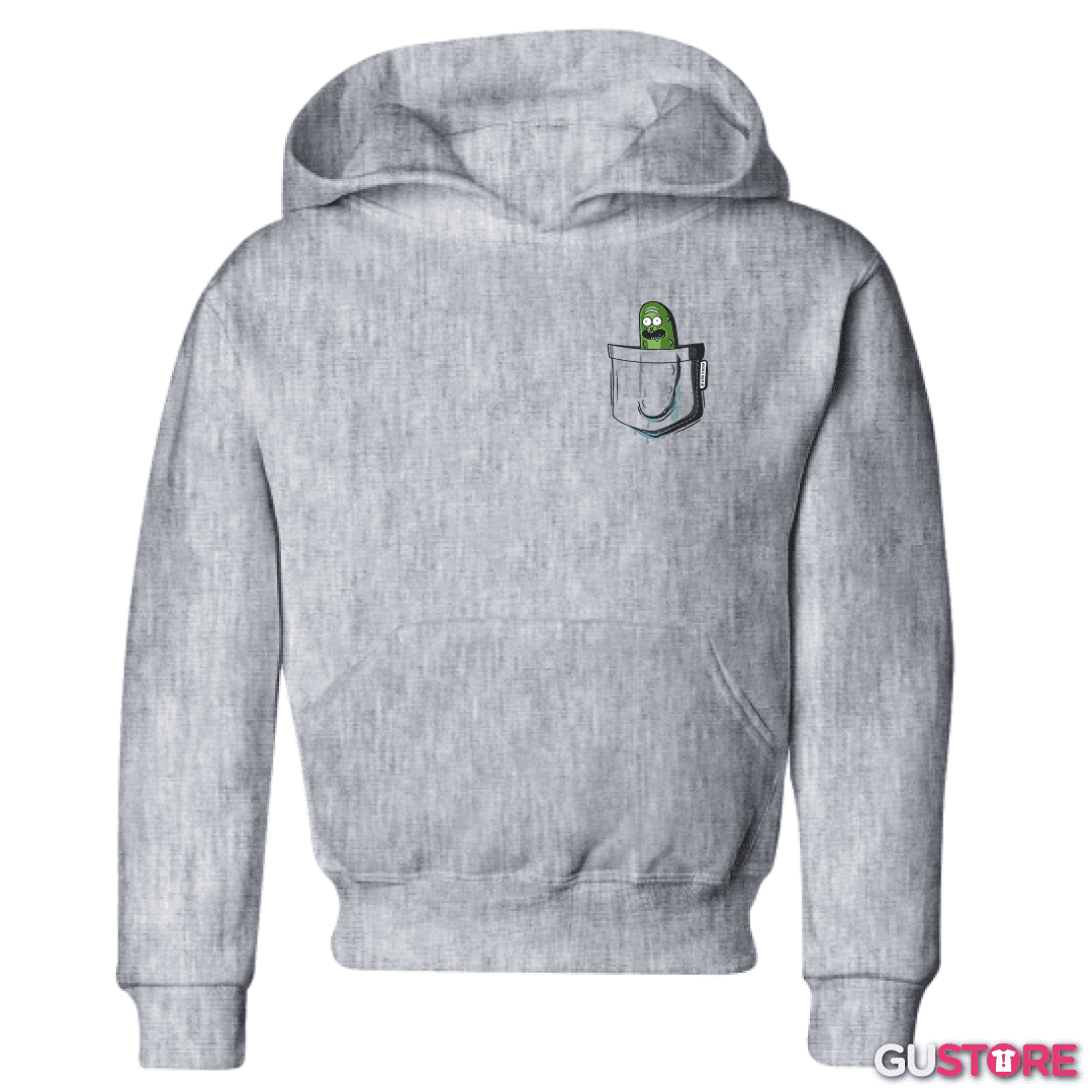 Poleron de niño Pickle rick de bolsillo